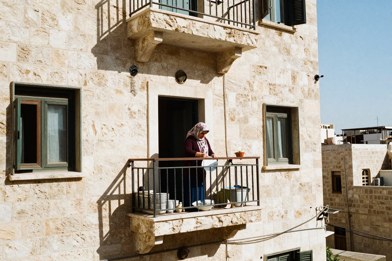 Drying Dishes in Amman in in Amman, Jordan