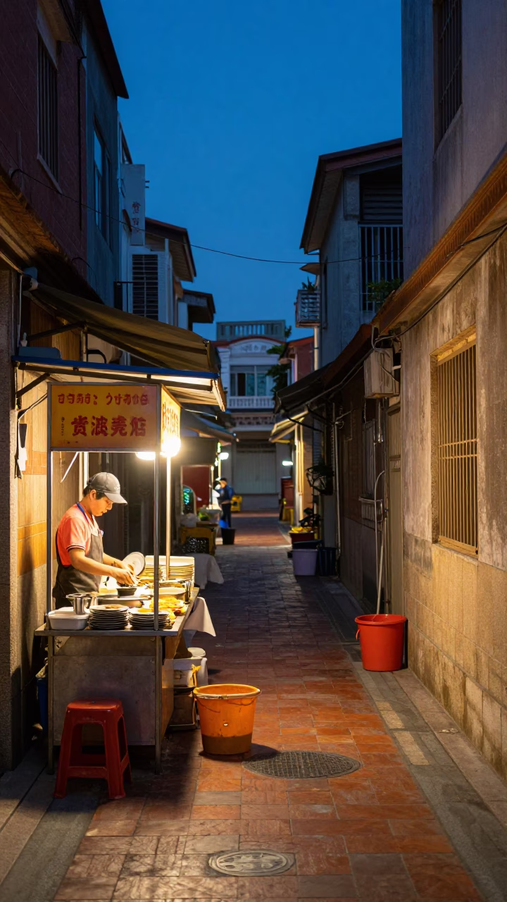 Drying Dishes in Tainan in in Tainan, Taiwan