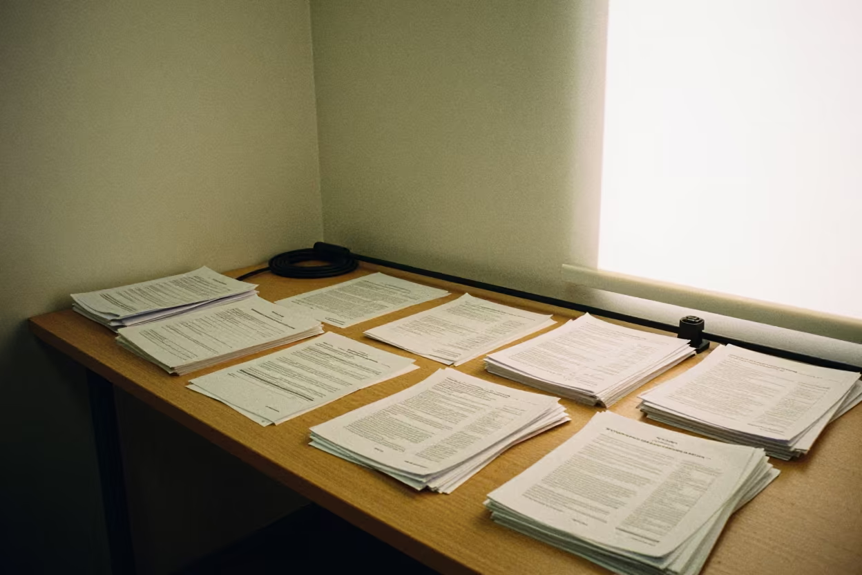 Drying Extension Cord Bar on Library Table in on a dusty library table in Austin