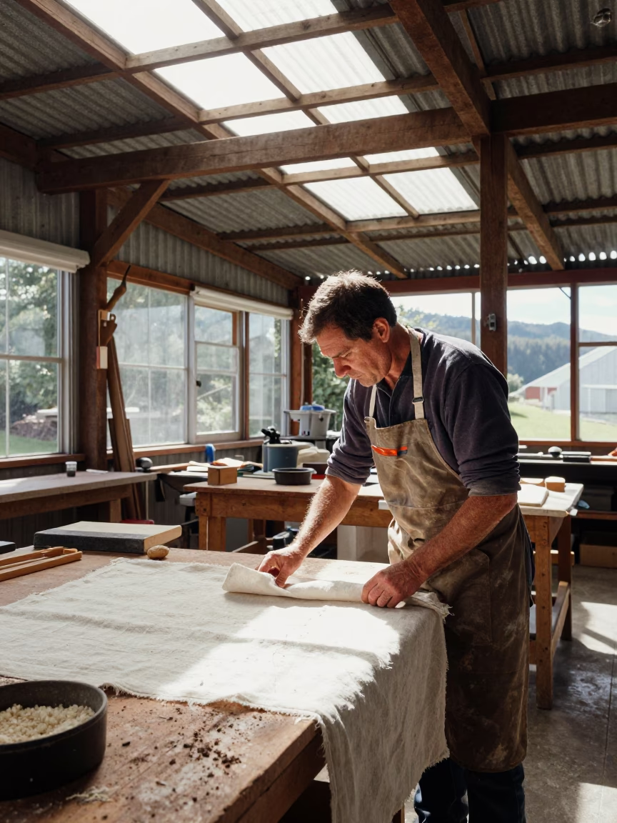 Drying Flax in Christchurch in in Christchurch, New Zealand