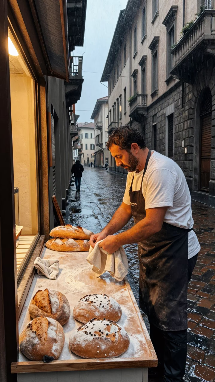 Drying Hands in Milan in in Milan, Italy