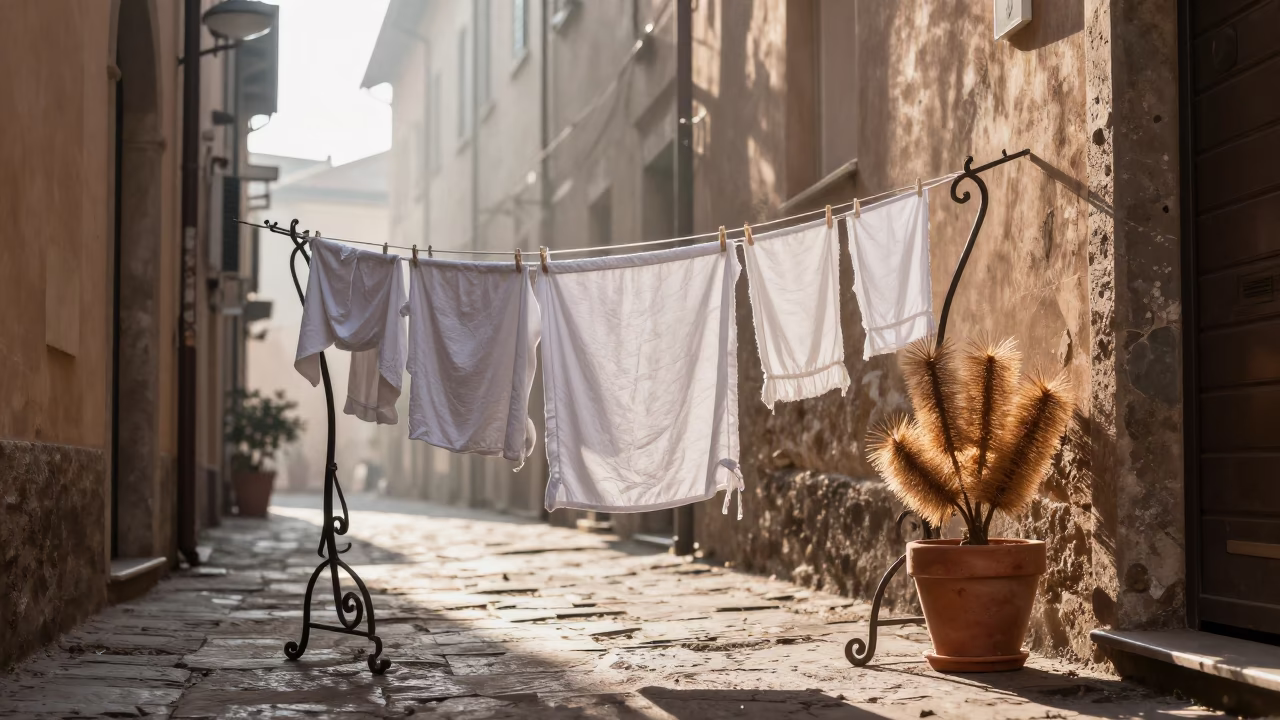 Drying Laundry in Bologna in in Bologna, Italy