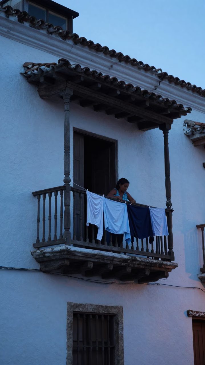Drying Laundry in Cartagena in in Cartagena, Colombia