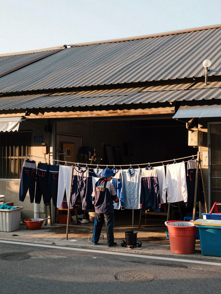 Drying Laundry in Kaohsiung in in Kaohsiung, Taiwan
