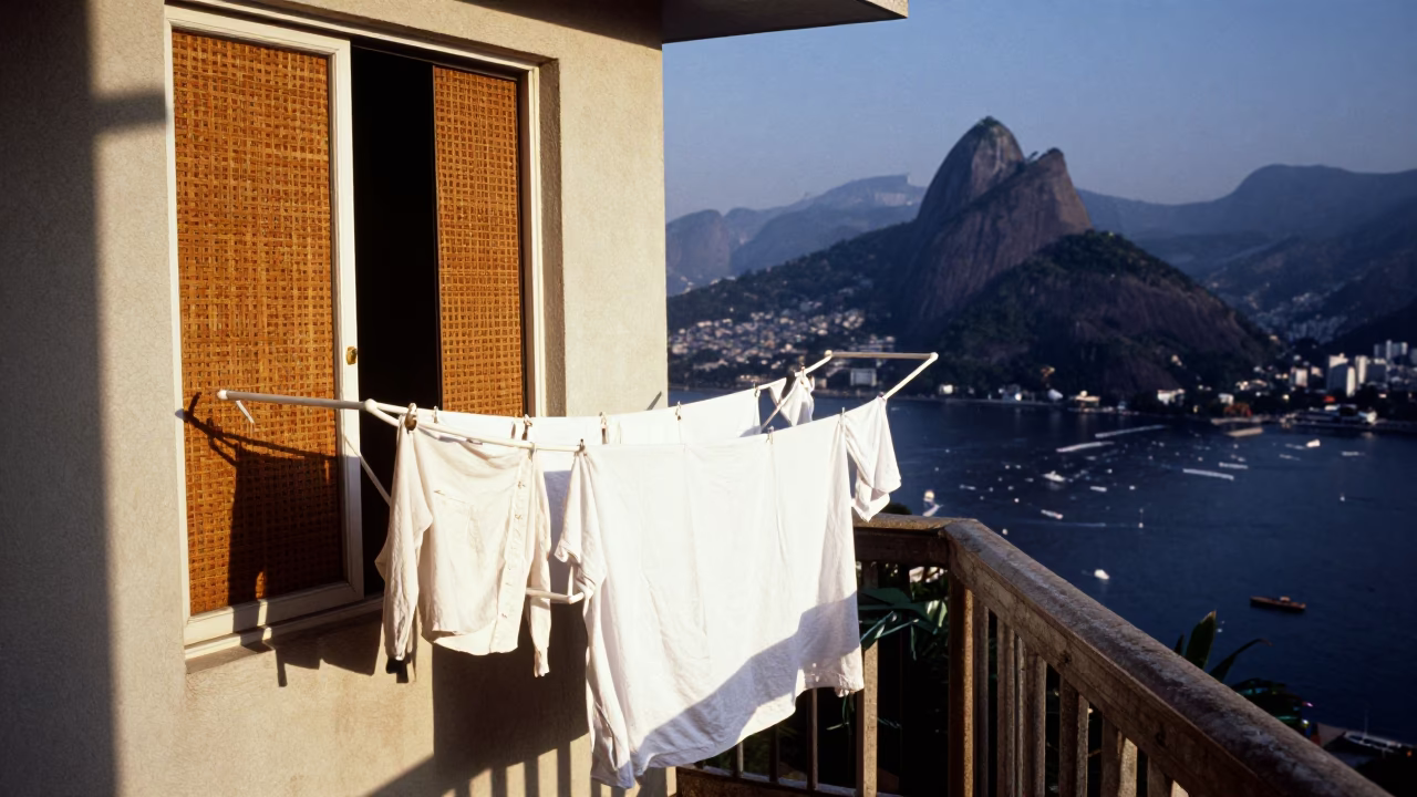 Drying Laundry in Rio De Janeiro in in Rio de Janeiro, Brazil