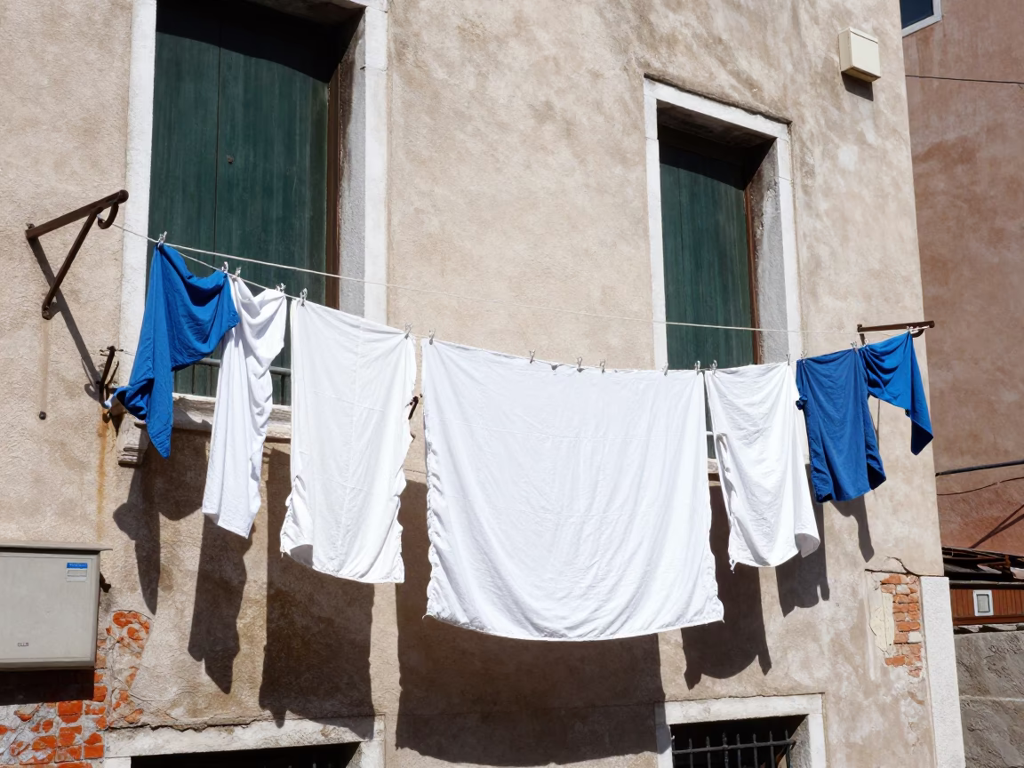 Drying Laundry in Venice in in Venice, Italy