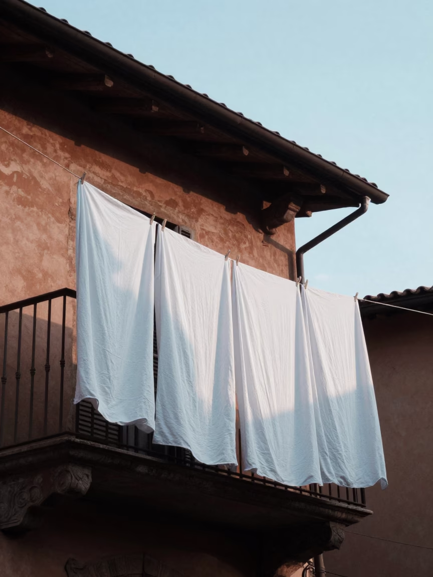 Drying Linen in Bologna in in Bologna, Italy