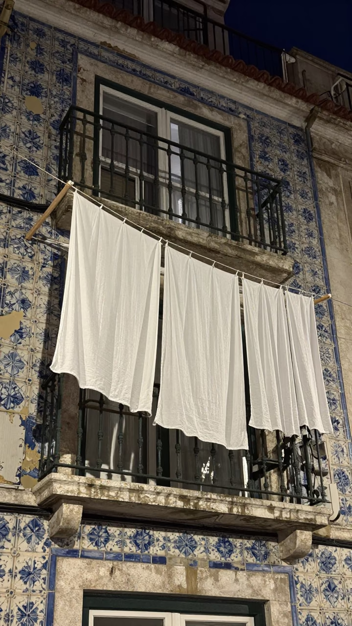 Drying Linen in Lisbon in in Lisbon, Portugal