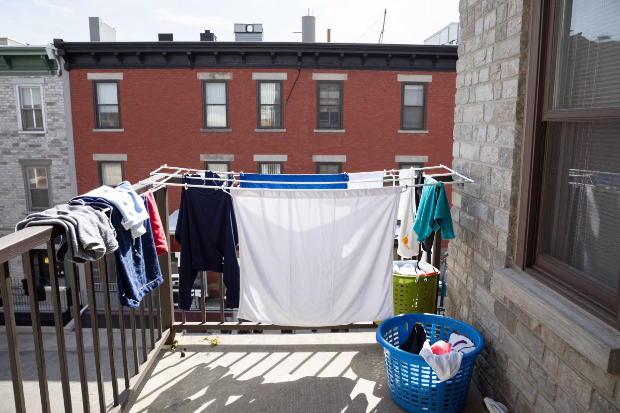 Drying Scene in Montreal in in Montreal, Quebec, Canada