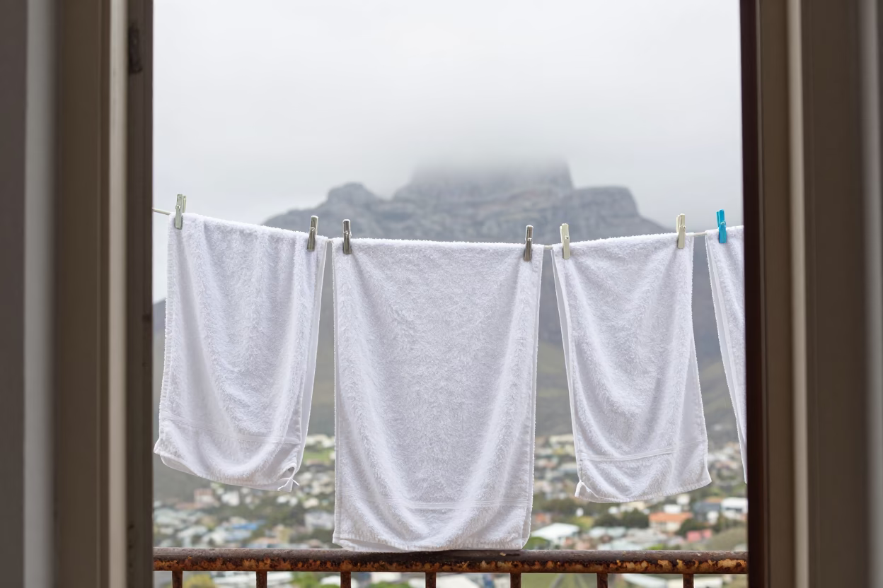 Drying Towels in Cape Town in in Cape Town, South Africa