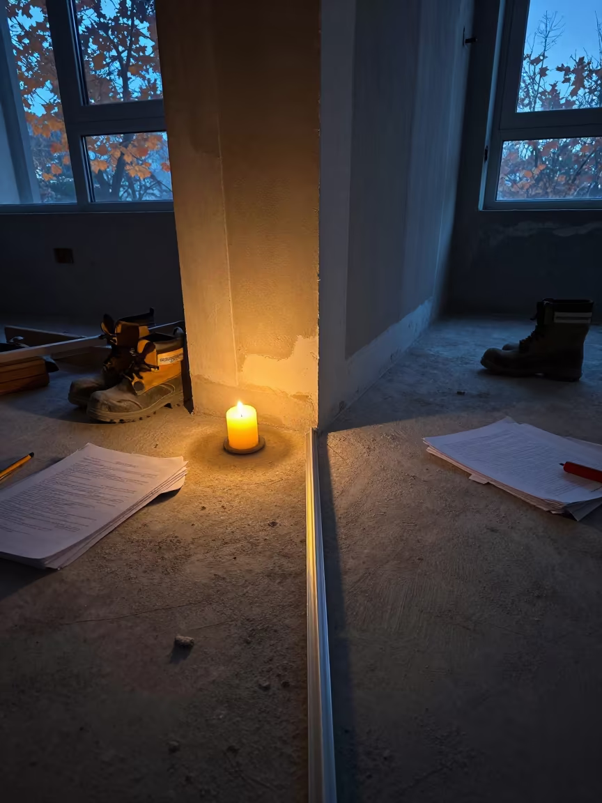 Drywall Beads and Tools at Qingdao Staging Area in at a drywall staging area near Qingdao