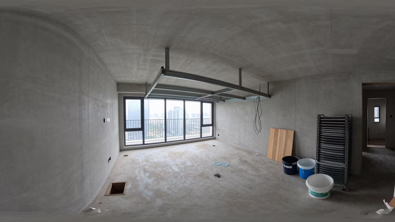 Drywall Lift in Incheon Apartment Construction in in a mechanical room under buildout near Incheon