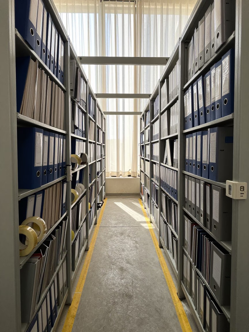 Dubai Logistics Bay Binders and Clamps in inside a chilled distribution bay in Dubai