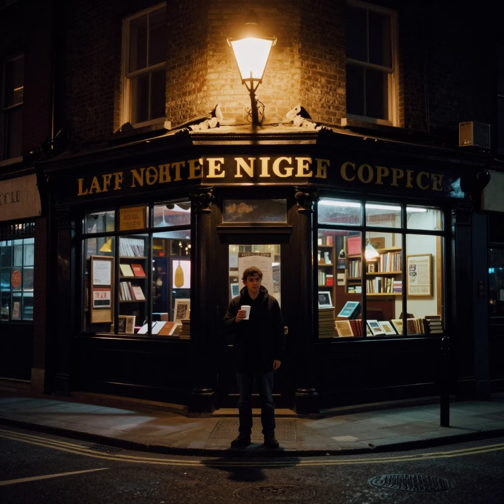 Dublin Street Corner Late Night Espresso Cup and Book in in Dublin, Ireland