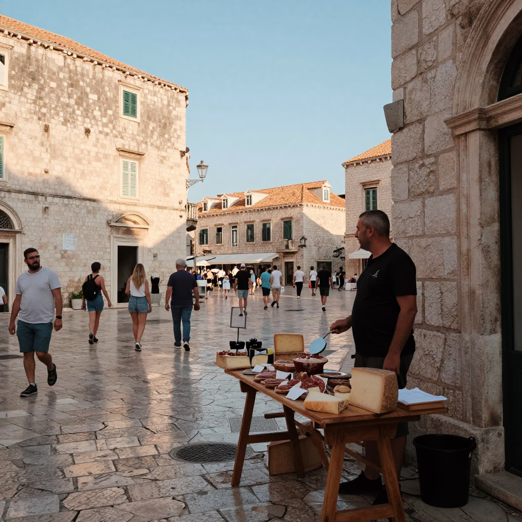 Dubrovnik Late Afternoon at The Late Afternoon Light in in Dubrovnik, Croatia