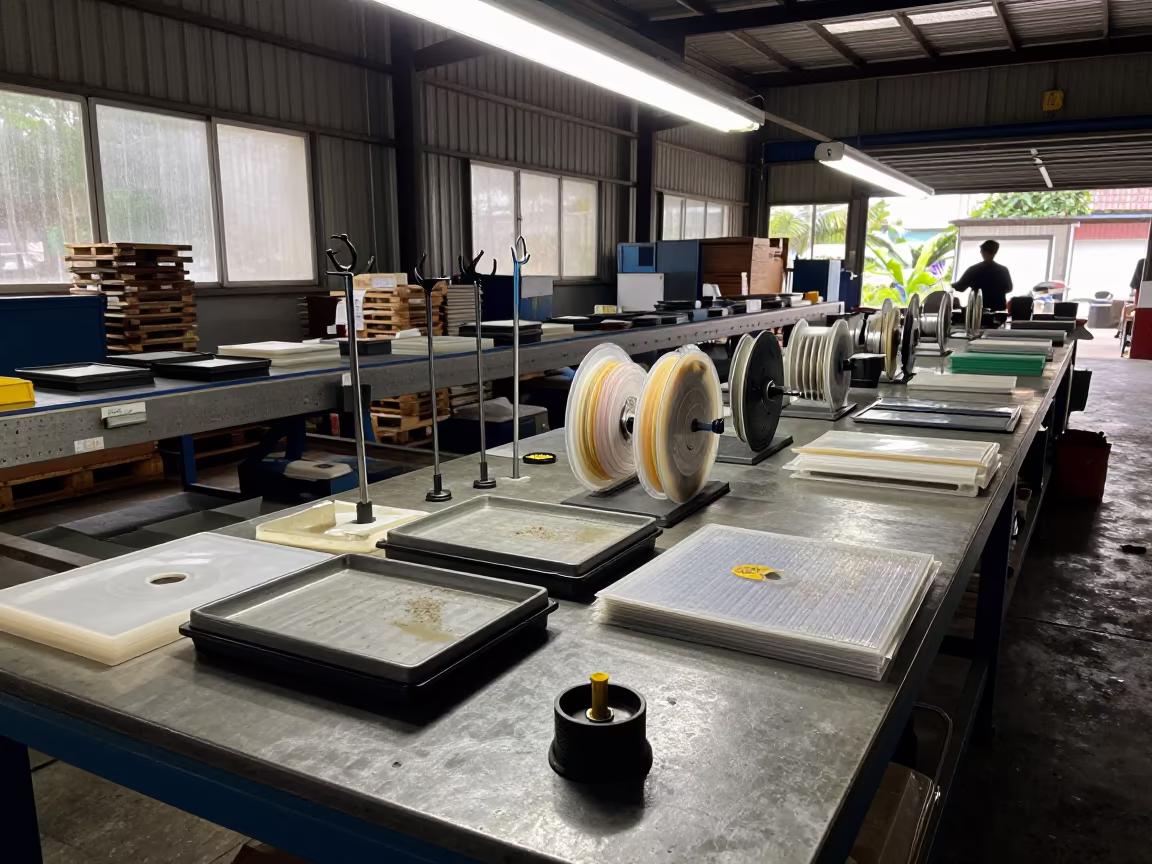 Dunnage Airbag Valve Cup in Yogyakarta Packing Station in at a fulfillment packing station near Yogyakarta