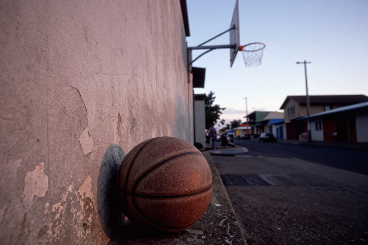 Durban South Africa Nautical Dawn Street Scene with Vintage Basketball and Local Details in in Durban, South Africa