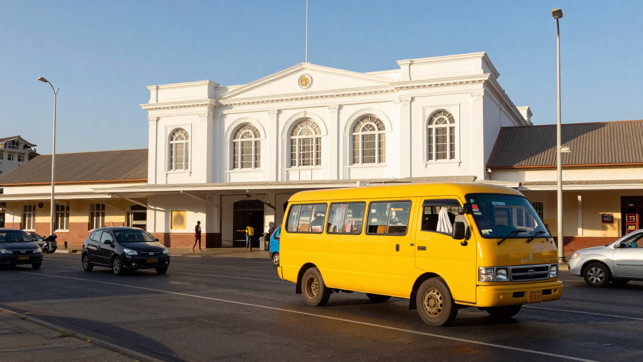 Durban Street Life at Clear Late-afternoon Light in in Durban, South Africa