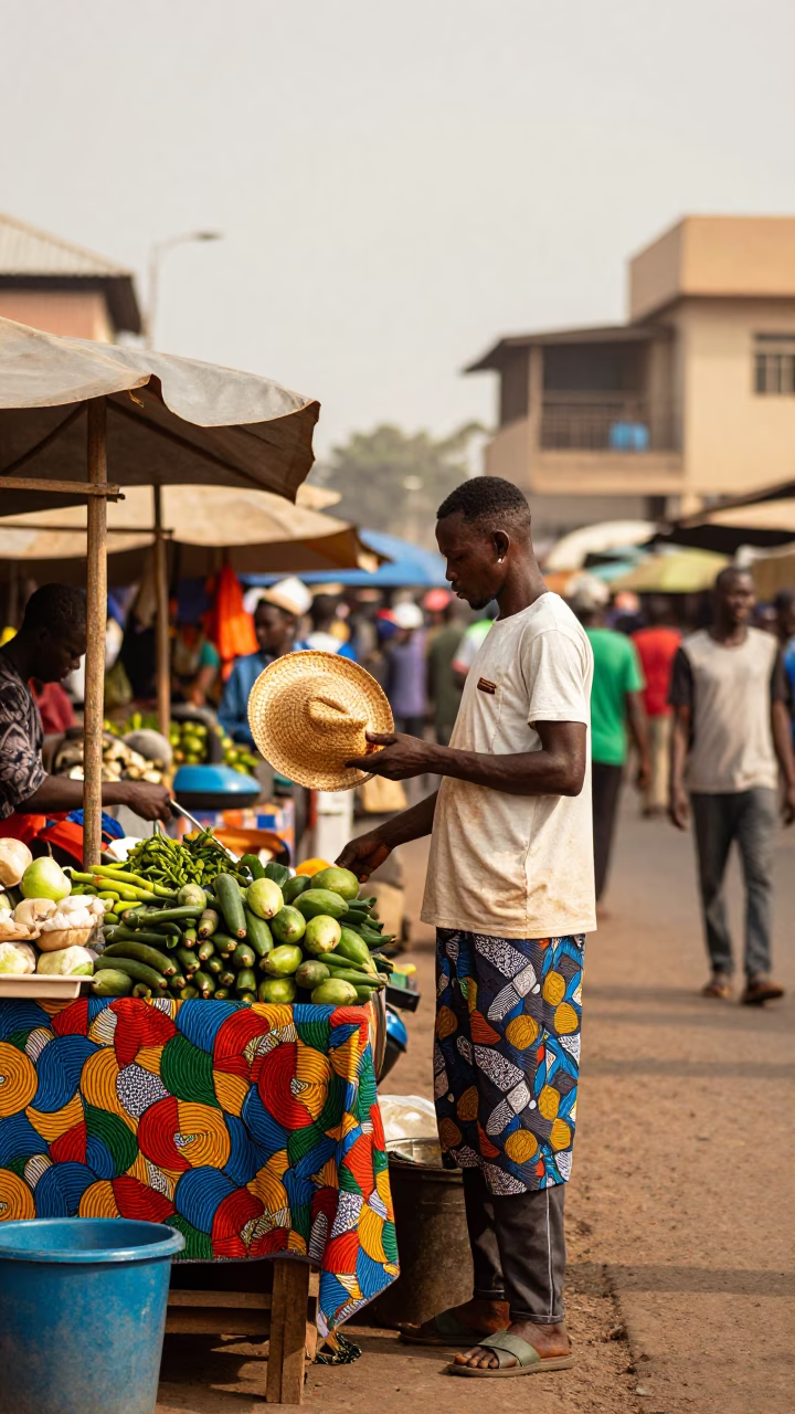 During Warm in Accra at Late Afternoon Light in in Accra, Ghana