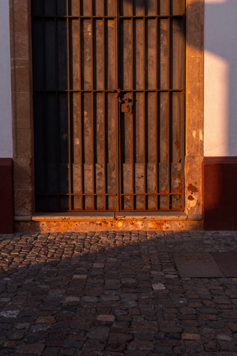 Dusk Light in Granada at Copper-toned Light Before Dusk in in Granada, Spain