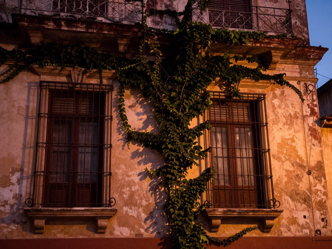 Dusk Light in Havana at Copper-toned Light Before Dusk in in Havana, Cuba