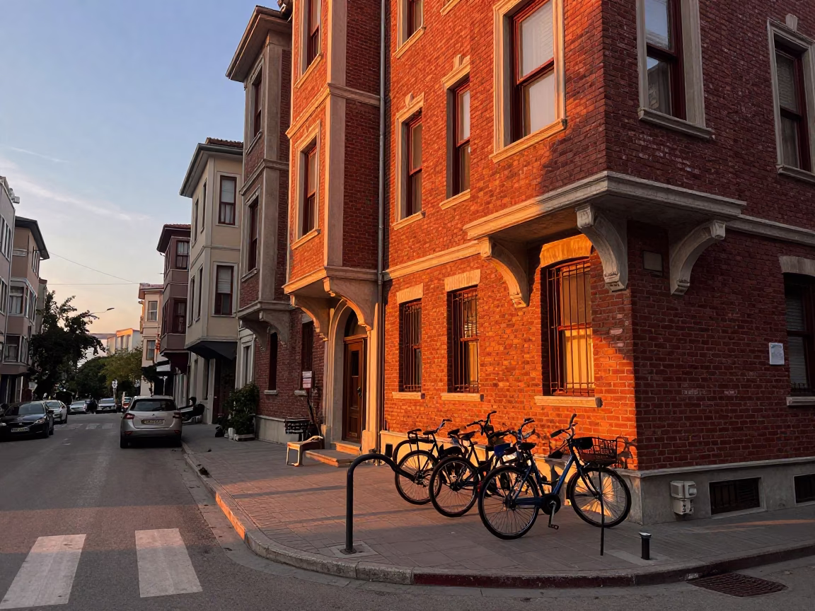 Dusk Light in Istanbul at Copper-toned Light Before Dusk in in Istanbul, Turkey
