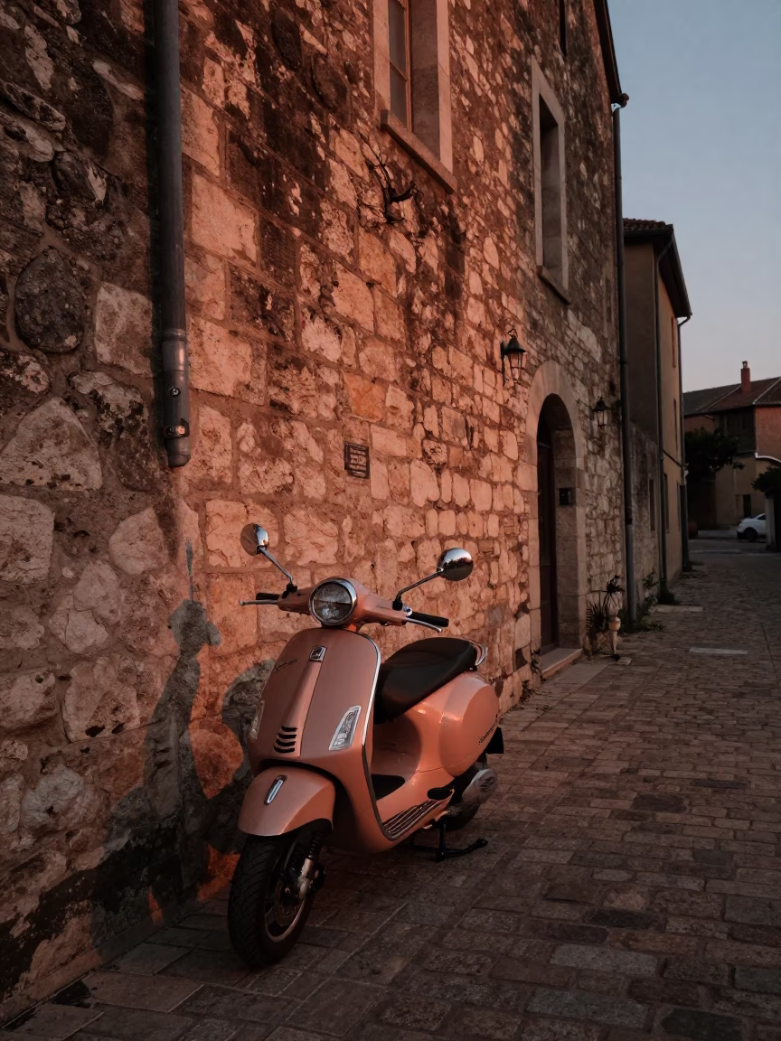 Dusk Light in Lyon at Copper-toned Light Before Dusk in in Lyon, France