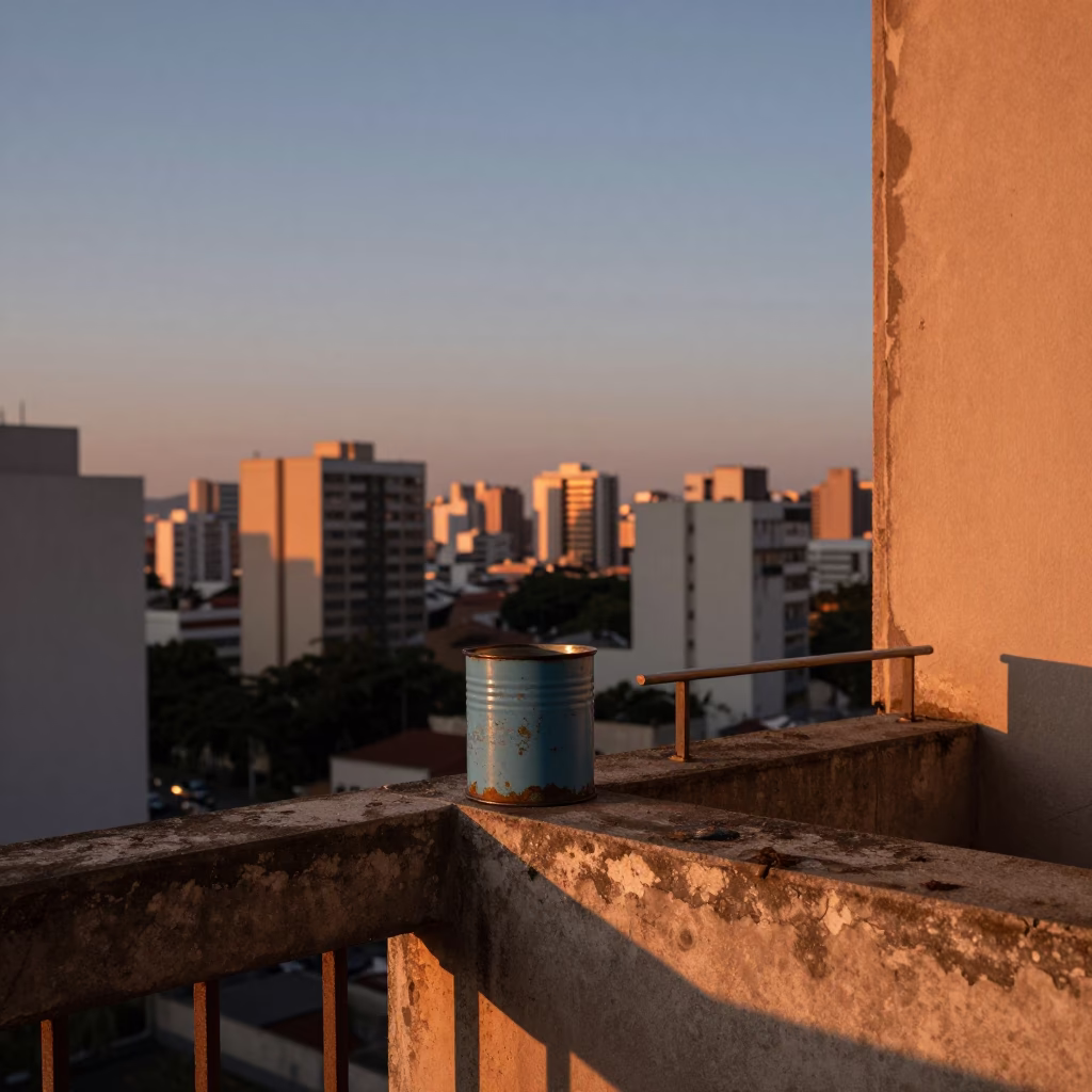 Dusk Light in São Paulo at Copper-toned Light Before Dusk in in São Paulo, Brazil