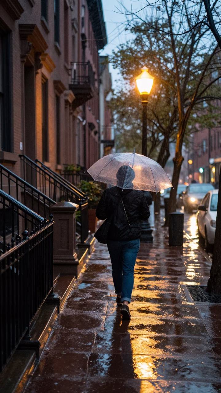 Dusk Light on Commuter in Boston in in Boston, Massachusetts, United States