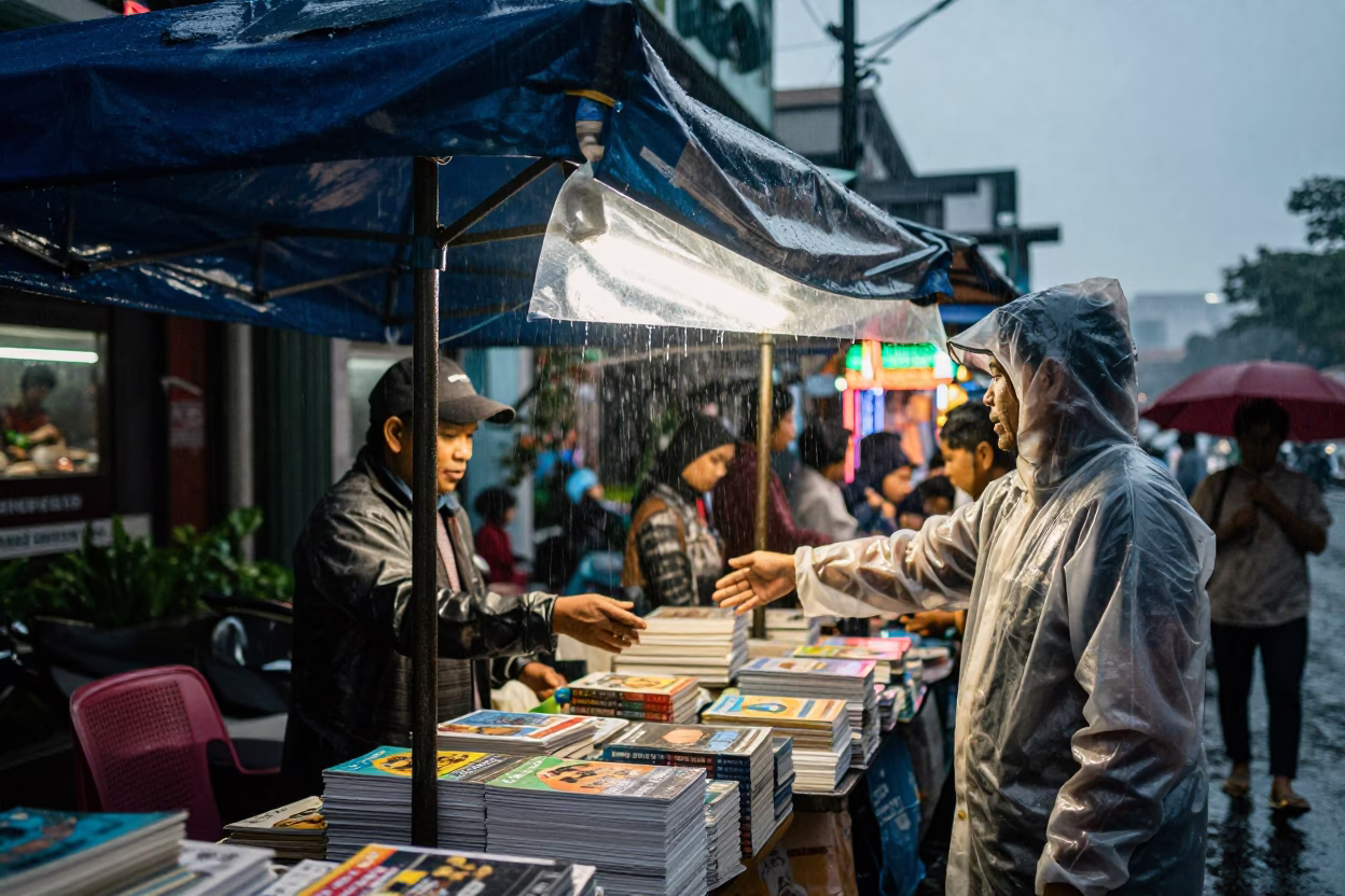 Dusk Light on Customer in Surabaya in in Surabaya, Indonesia