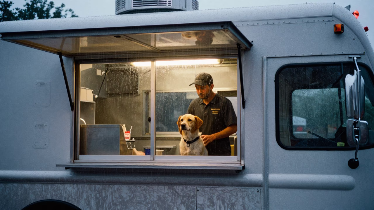 Dusk Light on Dog in Austin in in Austin, Texas, United States