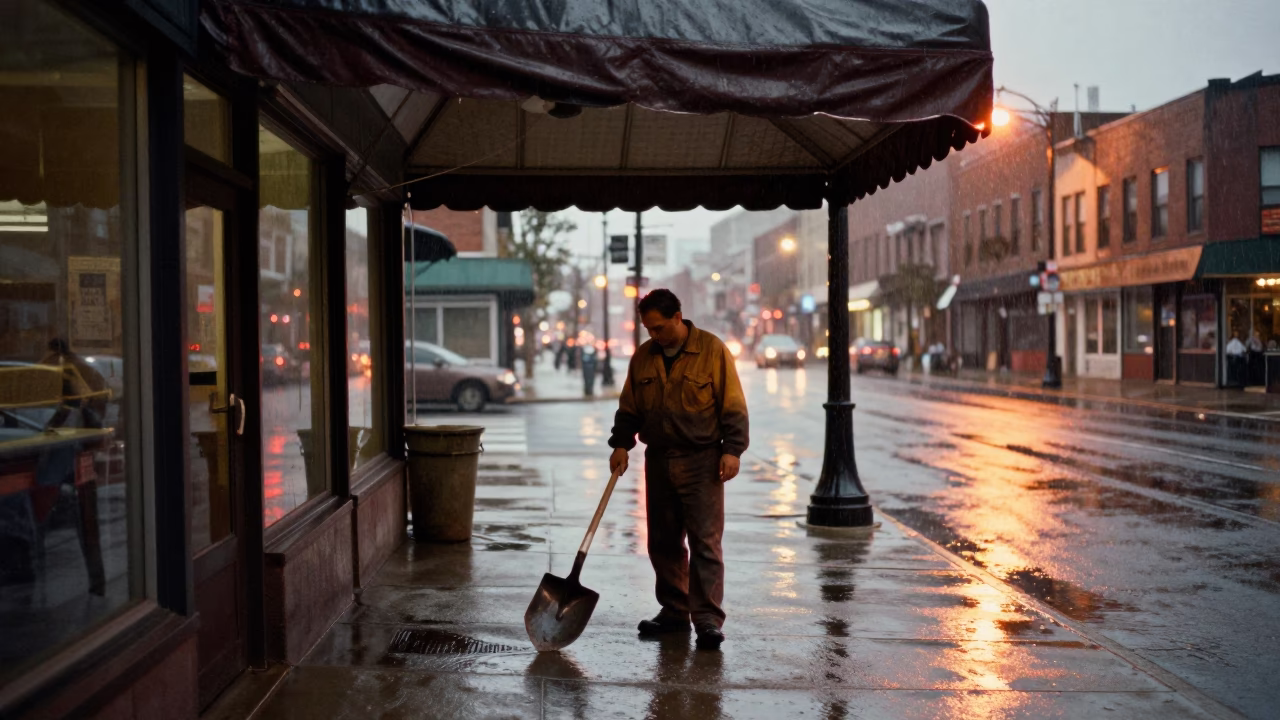 Dusk Light on Mechanic in Chicago in in Chicago, Illinois, United States