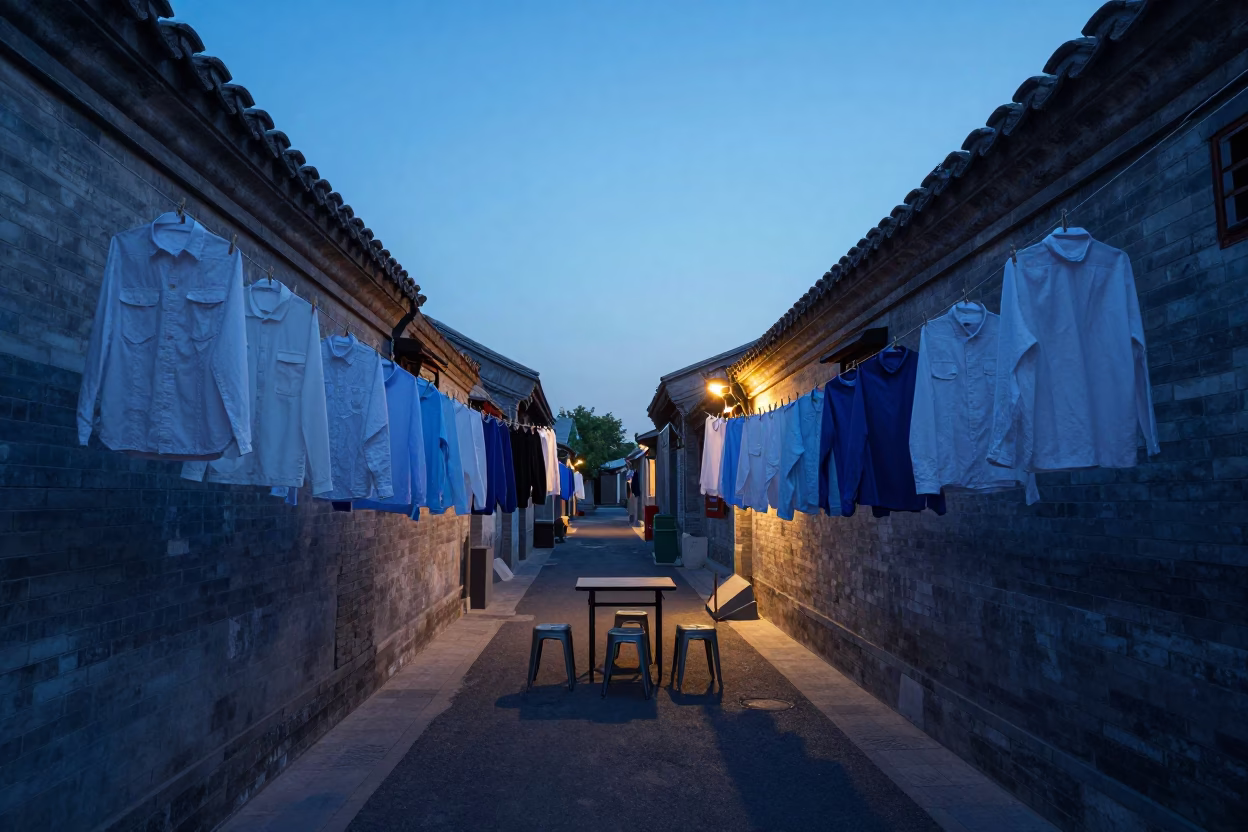 Dusk Scene in Beijing at Blue Hour in in Beijing, China