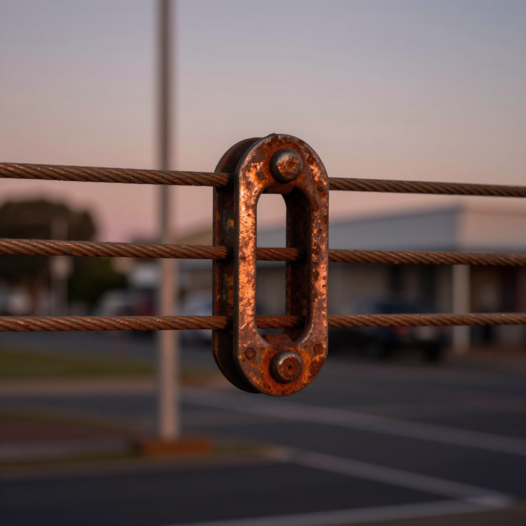 Dusk Turnbuckle at Copper-toned Light Before Dusk in Perth in in Perth, Western Australia, Australia