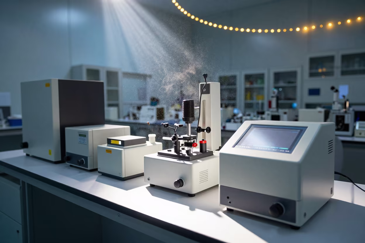 Dust in Blue Light Science Lab Shanghai in inside an observatory control room in Xintiandi, Shanghai
