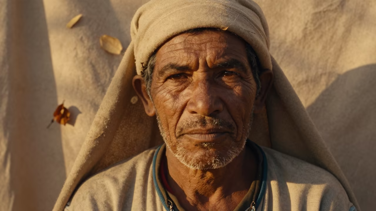 Dust-Carved Face of Salvador Nomad in near Salvador