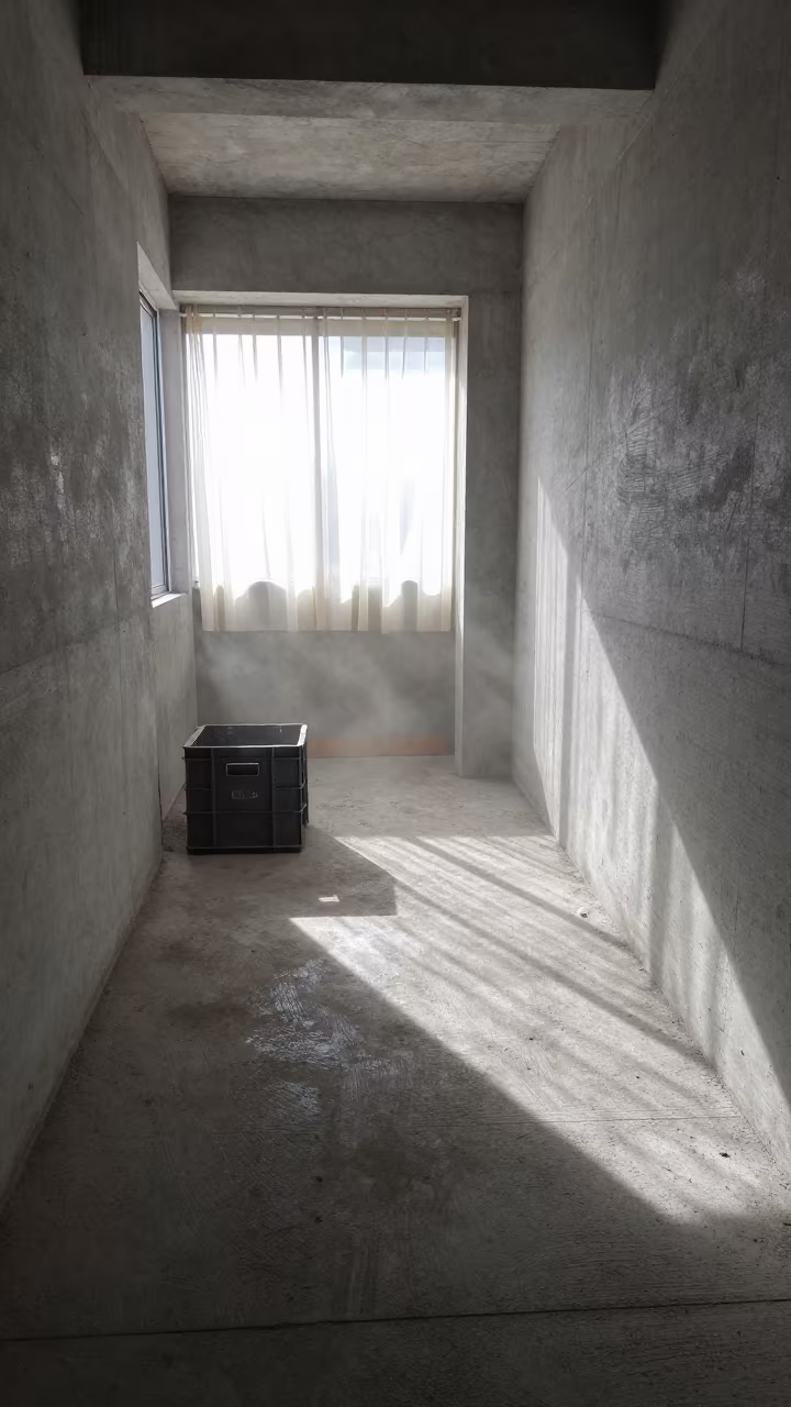 Dust Muted Abatement Glove Box Corridor in inside an unfinished corridor near Belo Horizonte