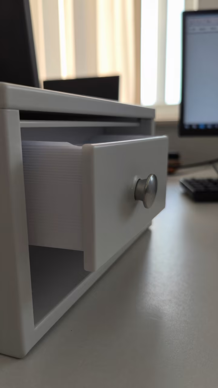 Dusty Divider Tray Under Office Monitor Glow in in an operations center under monitor glow near Kırşehir