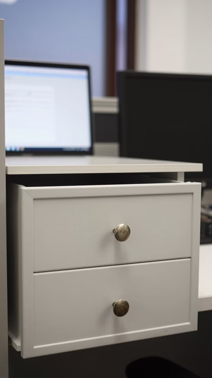 Dusty Drawer Dividers in Suzhou Coworking in inside a coworking floor in Suzhou