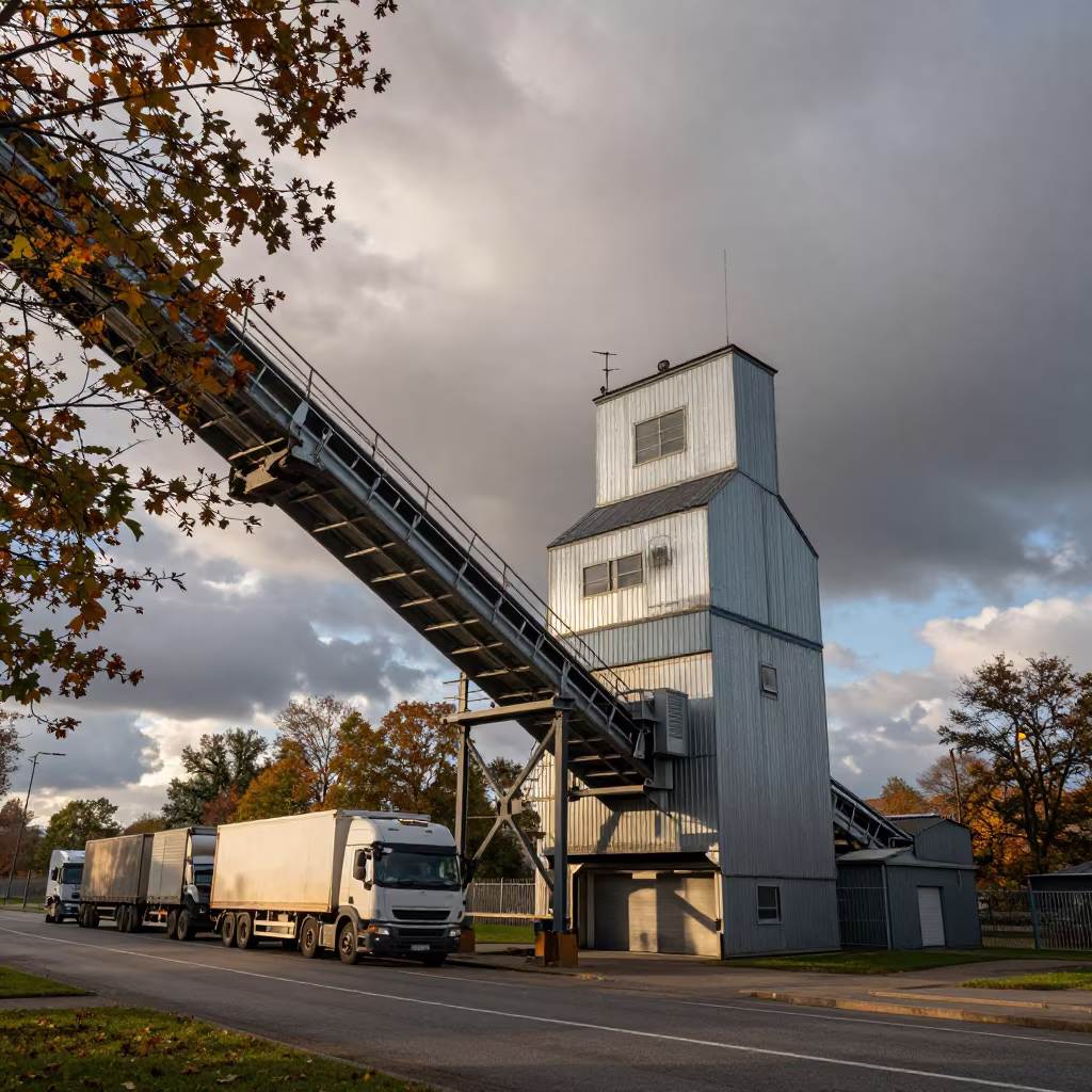 Dutch Angle Grain Elevator Trucks Faro in near Faro