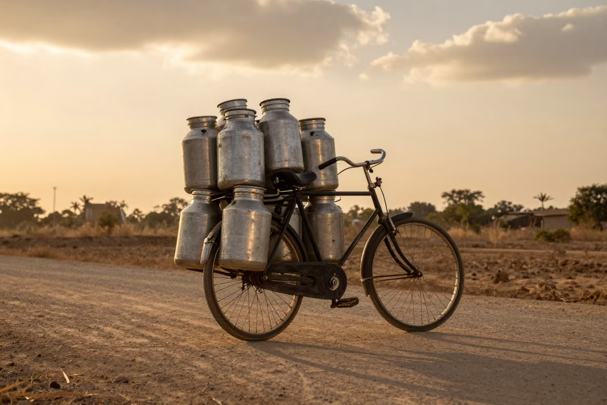 Dutch Milk Can Bicycle on Gujranwala Road in near Gujranwala
