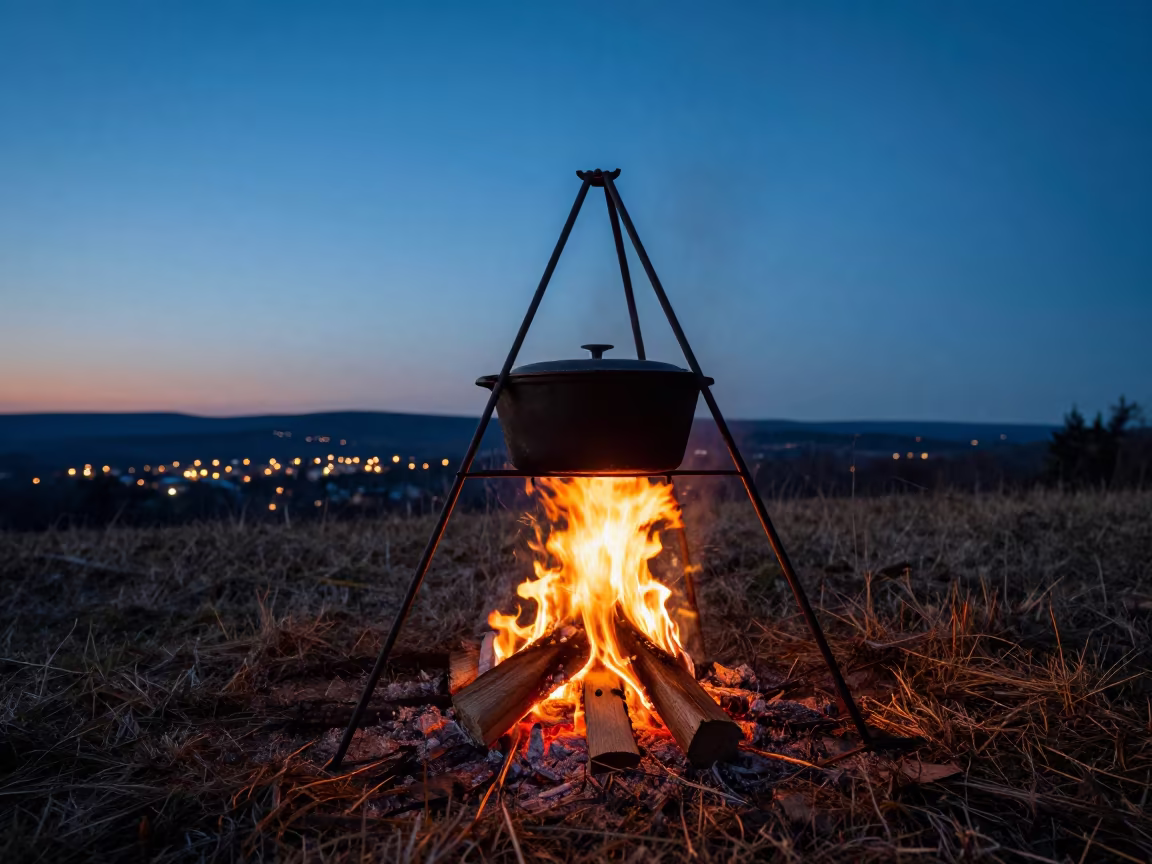 Dutch Oven Campfire Twilight Massachusetts in in Massachusetts
