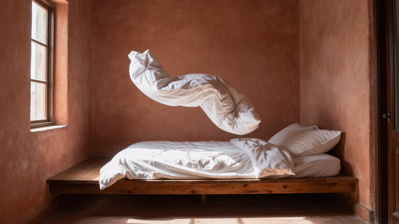 Duvet Billowing on Window Seat Chihuahua in on a window seat in Chihuahua