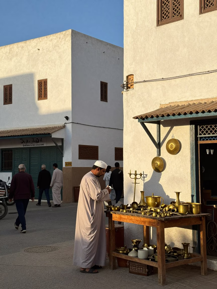 Early Afternoon at The Early Afternoon Light in Casablanca in in Casablanca, Morocco