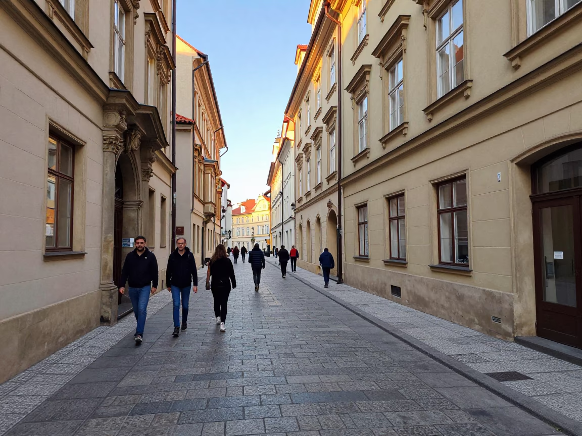 Early Afternoon at The Early Afternoon Light in Prague in in Prague, Czech Republic