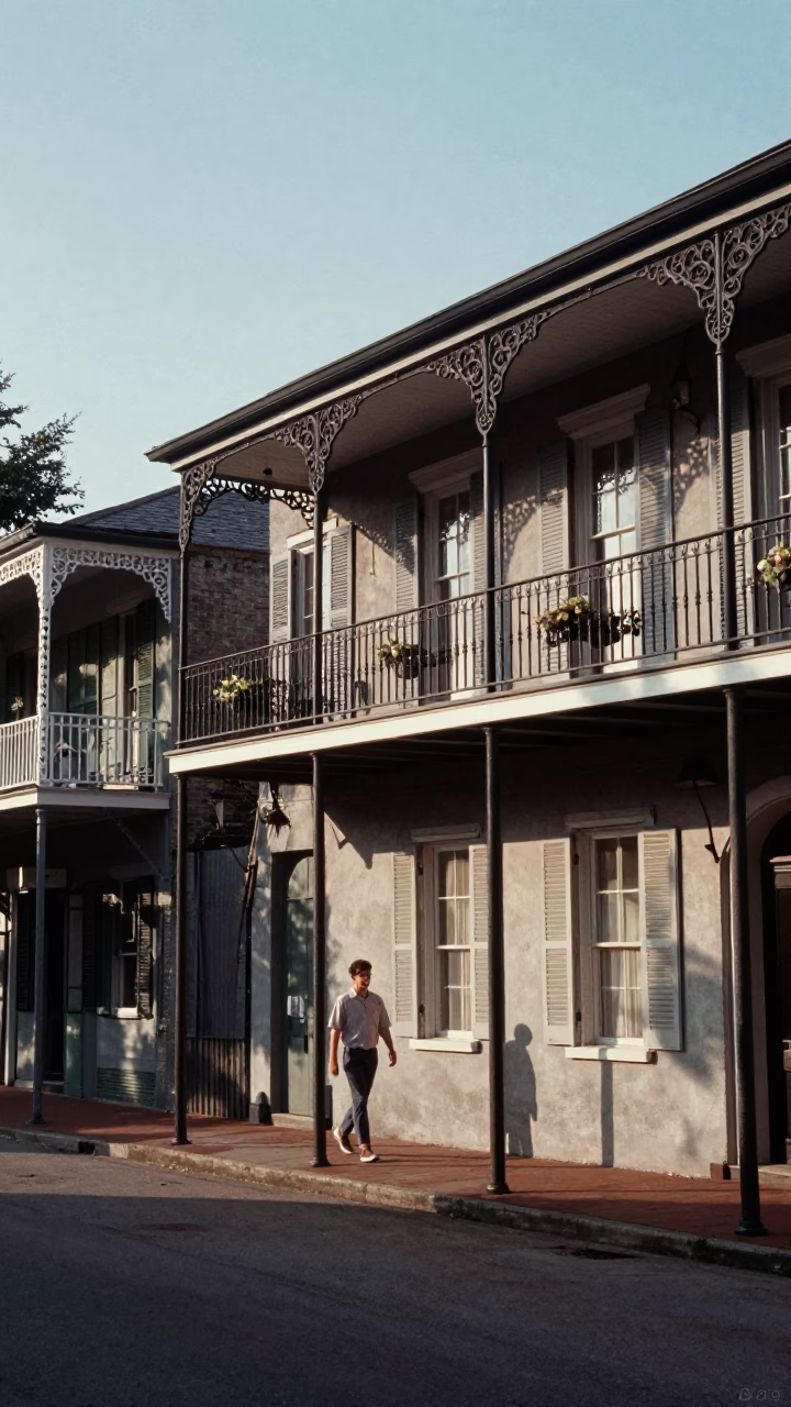 Early Afternoon Charleston Street Scene with Historic Architecture and Local Life in in Charleston, South Carolina, United States