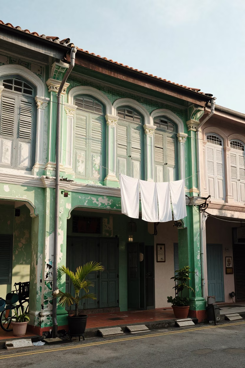 Early Afternoon in George Town at The Early Afternoon Light in in George Town, Malaysia