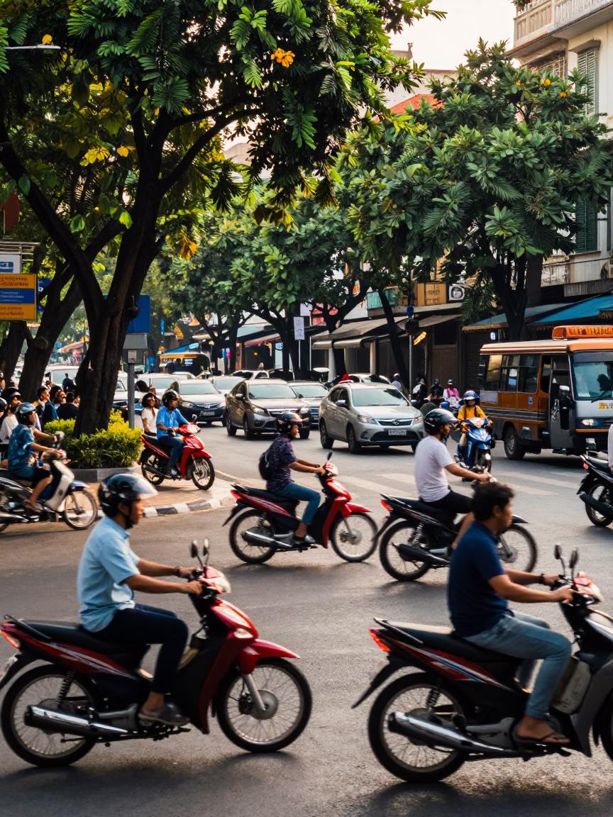 Early Afternoon in Ho Chi Minh City in in Ho Chi Minh City, Vietnam