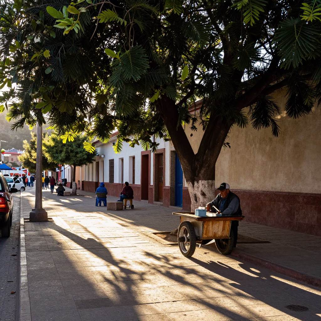 Early Afternoon in La Paz at The Early Afternoon Light in in La Paz, Bolivia