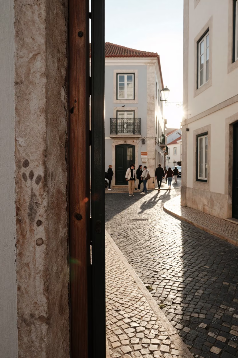 Early Afternoon in Lisbon at The Early Afternoon Light in in Lisbon, Portugal